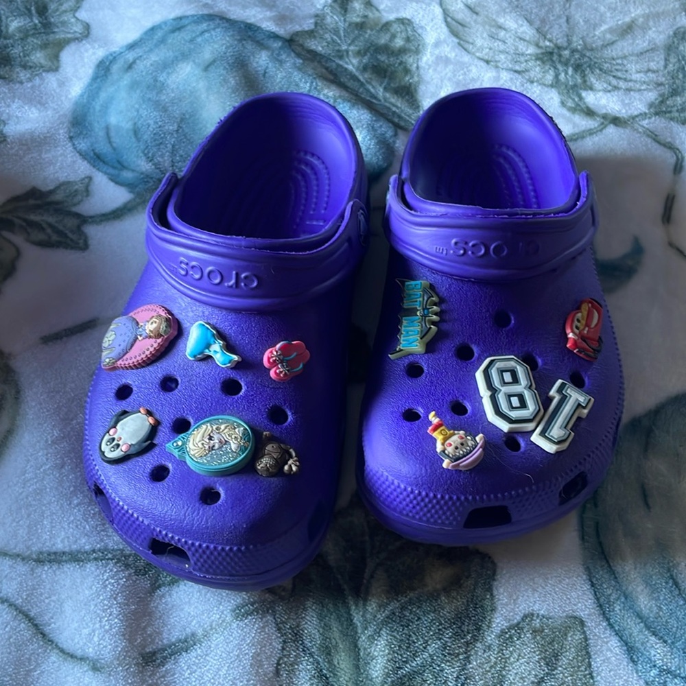 Purple crocs